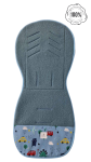 Wkładka do spacerówki Simple Wool  BŁĘKITNA + autka 