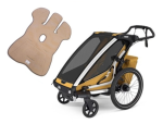 OKAZJA!!!!! Przyczepka rowerowa dla dziecka, pojedyncza - Thule Chariot Sport 2 G3 single  - Natural Gold + wkładka Simple Wool