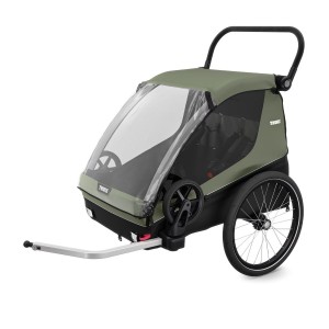 Przyczepka rowerowa Thule Courier  - podwójna - vintage green
