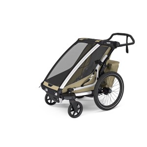 Przyczepka rowerowa dla dziecka, pojedyncza - Thule Chariot Cross 2 single G3 - Faded Khaki 