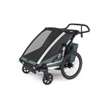 Przyczepka rowerowa dla dziecka, podwójna - Thule Chariot Cross 2 double G3 - Dark Slate