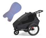 Przyczepka rowerowa Qeridoo Kidgoo 1 Phantom Grey + wkładka Simple Wool