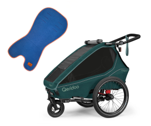 Przyczepka rowerowa Qeridoo Kidgoo 1 Pacific Blue  + wkładka Simple Wool