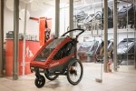 Qeridoo Skaja 1 Cayenne Red pojedyncza przyczepka rowerowa