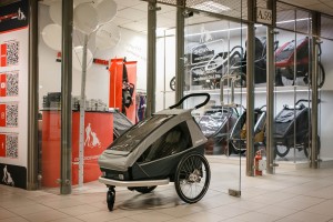 CROOZER Kid Keeke 1 Stone Grey pojedyncza przyczepka rowerowa