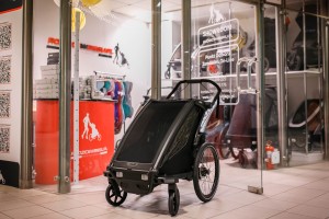 Thule Chariot Sport 2 G3 Single Black pojedyncza przyczepka rowerowa + wkładka z wełny merino Simple Wool