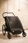 Thule Chariot Sport 2 Double G3 Black podówjna przyczepka rowerowa + wkładka z wełny merino Simple Wool