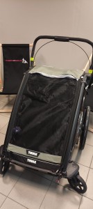 Moskitiera do podwójnej przyczepki rowerowej  Thule Chariot  Lite 2 Agave - kolorystyka obowiązująca do 2024 roku 