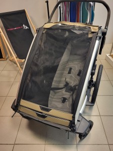 Moskitiera do podwójnej przyczepki rowerowej Thule Chariot Cross 2 Double G3 Faded Khaki - kolorystyka obowiązująca od 2024 roku 