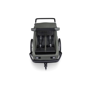 Croozer Ellma 2 Moss Green przyczepka rowerowa dla dwójki dzieci