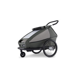 Croozer Ellma 2 Moss Green przyczepka rowerowa dla dwójki dzieci