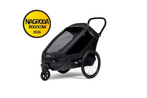 Hamax Outback Next One Black pojedyncza przyczepka rowerowa + adapter